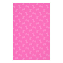 Little Dog Bones Hot Pink Stationery Paper