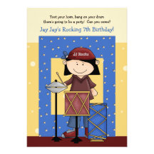 Little Drummer - Birthday Party Invitation