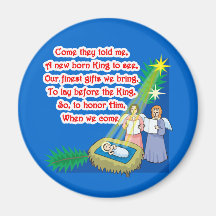 Little Drummer Boy Lyrics on T shirts and Gifts Refrigerator Magnets