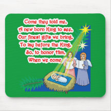 Little Drummer Boy Lyrics on T shirts and Gifts Mousepads