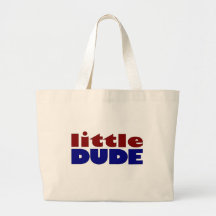 Little dude tote bags
