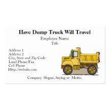 Little Dump Truck Business Cards