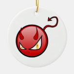 Little Evil Round Devil with an Arrow Tail Ornaments