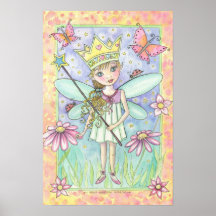 Little Fairy Princess Poster by Molly Harrison