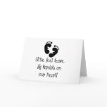 Little Feet Big Imprints Black Greeting Cards