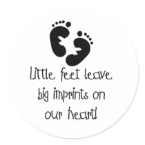 Little Feet Big Imprints Black Stickers