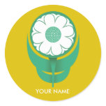 LITTLE FLOWER STICKER MUSTARD