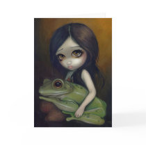 "Little Frog Girl" Greeting Card