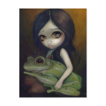 "Little Frog Girl" Postcard