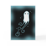 Little Ghost With Swirls Greeting Cards