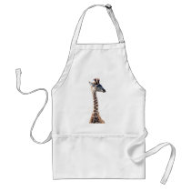 "Little Giraffe" Wildlife Animal Watercolor Aprons