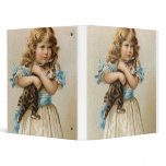 Little Girl and Kitten Binder