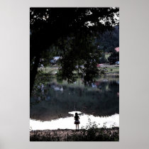 Little Girl at Lake Print