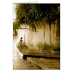 Little Girl at Paris Plages Card