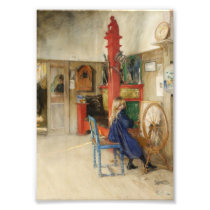 Little Girl at Spinning Wheel