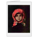 Little Girl By Nicolae Grigorescu Greeting Card
