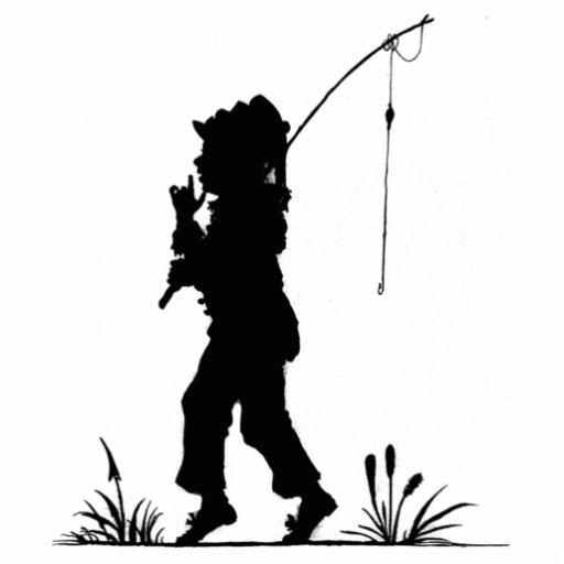 Little Girl Fishing Silhouette Photo Cutout Zazzle