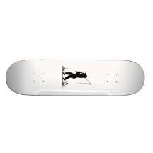 Little Girl Fishing Silhouette Skate Boards