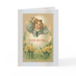 Little Girl in a Egg Card