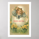 Little Girl in a Egg ! Easter Poster posters