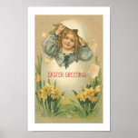 Little Girl in a Egg ! Easter Poster