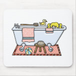 Little Girl in Bathtub Mouse Pad