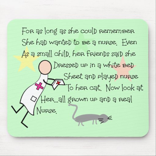 "Little Girl Nurse" Story--Unique Gifts Mouse Mat