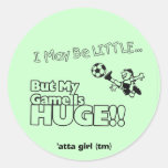 Little girl SOCCER Round Sticker