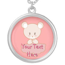 Little Girl Teddy Bear Necklace