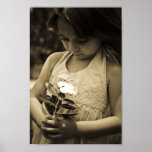 LITTLE GIRL WITH FLOWER POSTER