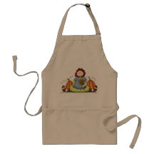 Little Girl with Pumpkins Apron