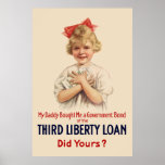 Little Girl WW1 Bond Poster posters