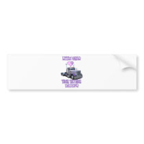 Little Girls Love Their Trucker Daddy Bumper Sticker