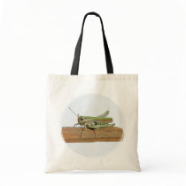 Little Green Grasshopper Cartoon Crafts & Shopping Tote Bags