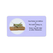 Little Green Grasshopper Cartoon Personalized Address Labels