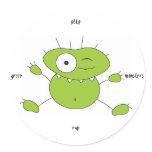 Little green monsters rule! sticker