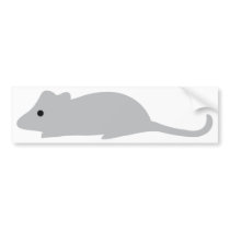 little grey mouse bumper sticker