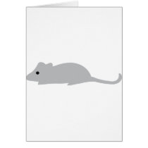 little grey mouse card