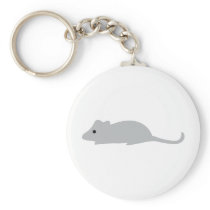 little grey mouse keychain
