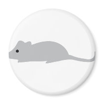 little grey mouse fridge magnets