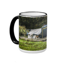 Little Guard Dog on Narrowboat  mug mugs
