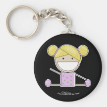 Little Gymnast Girl-Shape Up Keychain