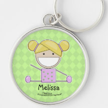 Little Gymnast Girl-Shape Up Keychain