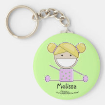 Little Gymnast Girl-Shape Up Keychain