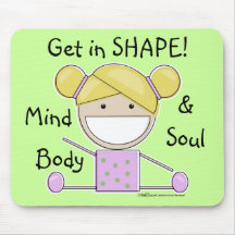 Little Gymnast Girl-Shape Up Mousepad