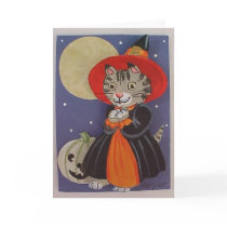 Little Halloween Witch Greeting Card