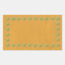 Little Hearts Jewels - Littlehearts Silver n Gold Rectangle Sticker
