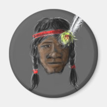 Little Indian - Digital drawing Magnets