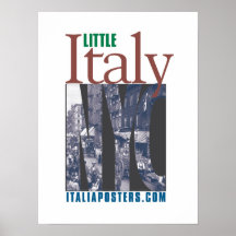 Little Italy New York City Logo Poster