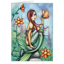 Little Jungle Mermaid Card by Molly Harrison